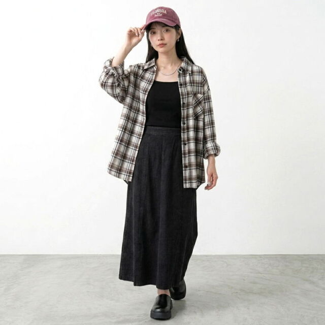 チェックシャツ