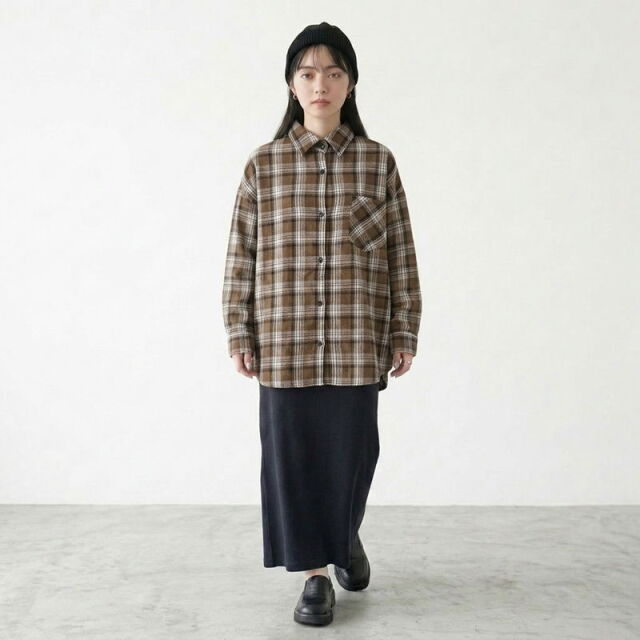 チェックシャツ