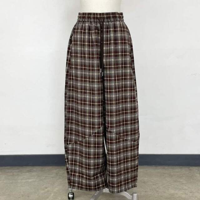 チェックカーブパンツ