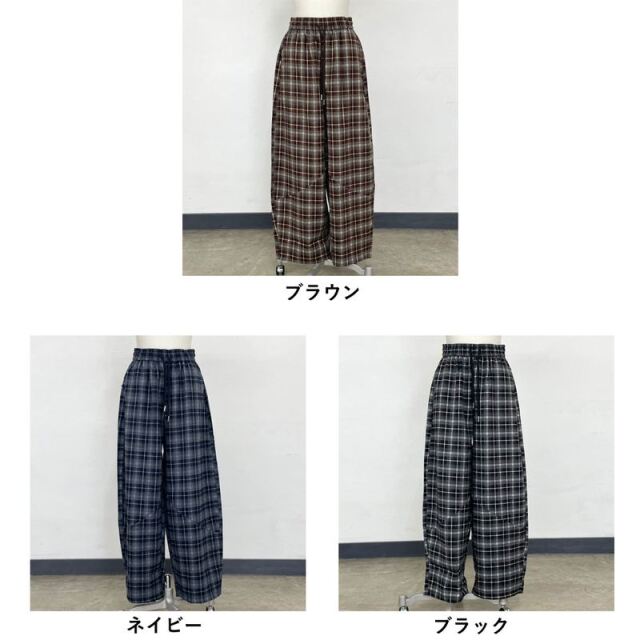 チェックカーブパンツ
