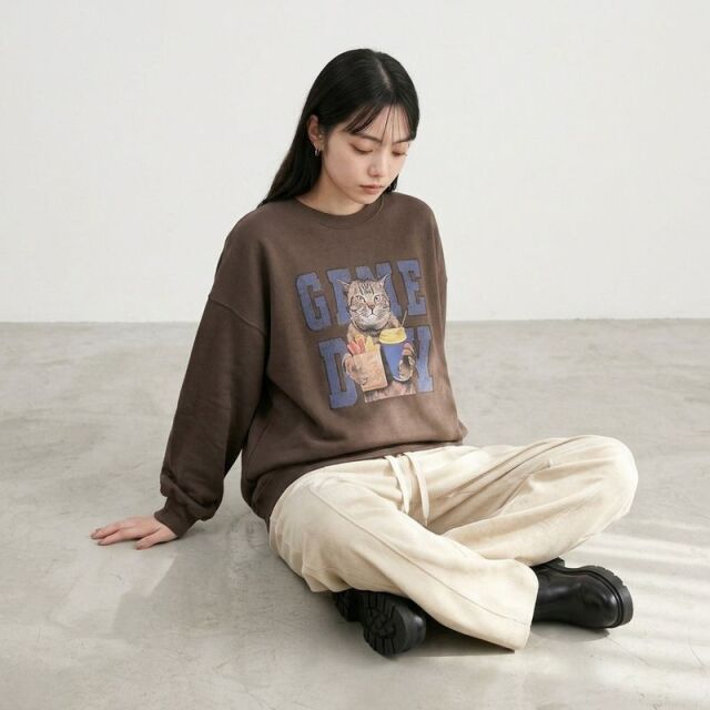 コーデュロイ切替イージーパンツ