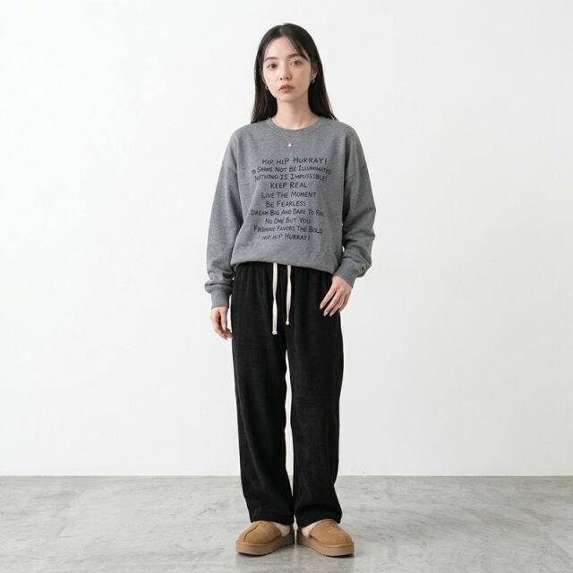 暖バルキーワイドパンツ