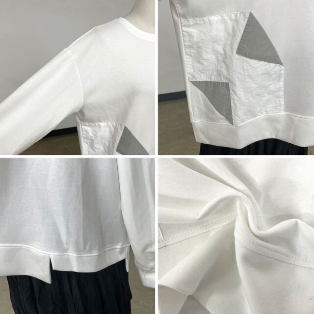 刺繍ポケット貼付プルオーバー