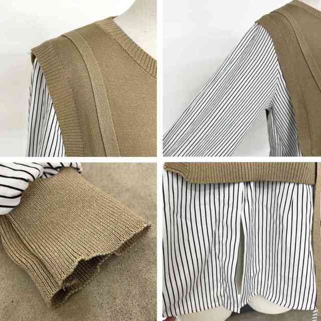 ストライプレイヤード風プルオーバー