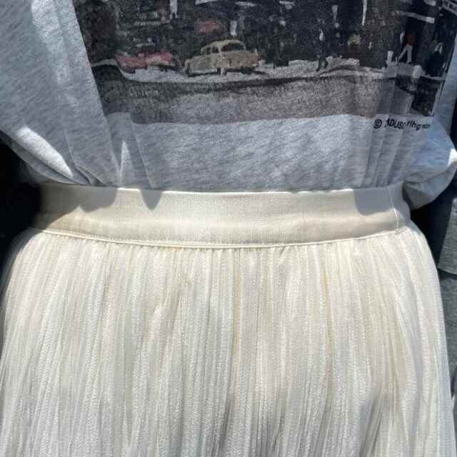 チュールプリーツスカート