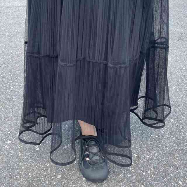 チュールプリーツスカート