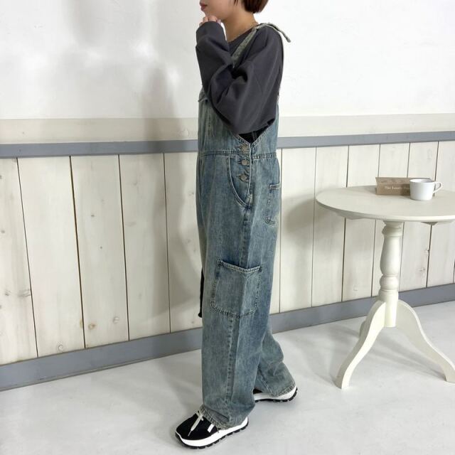 デニムカーゴサロペット