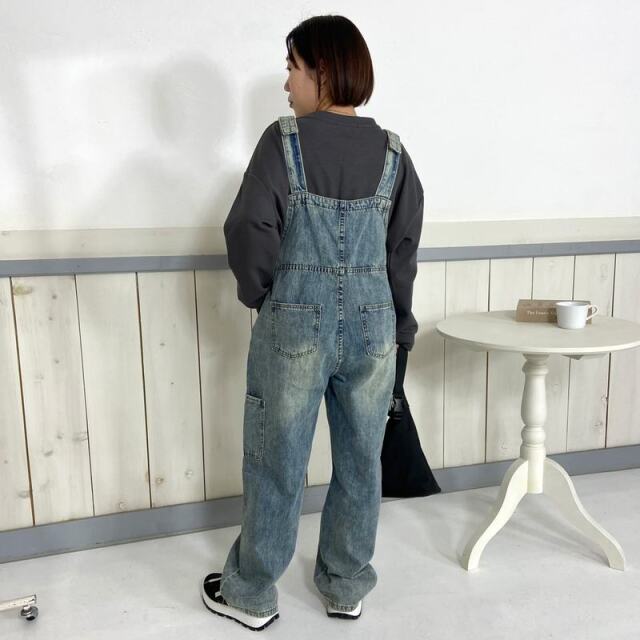 デニムカーゴサロペット