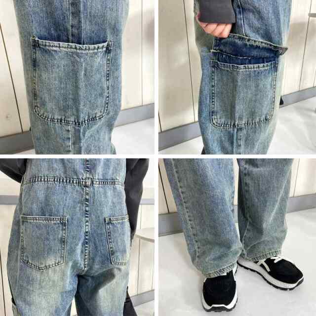 デニムカーゴサロペット