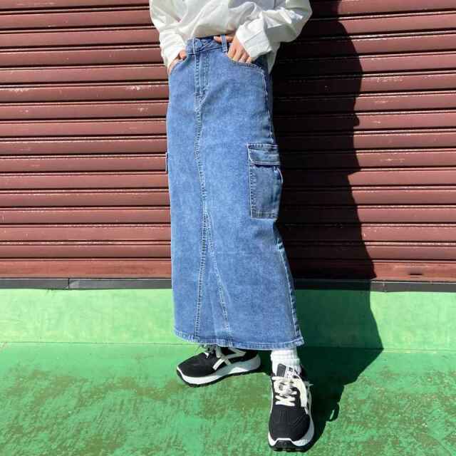 デニムカーゴスカート