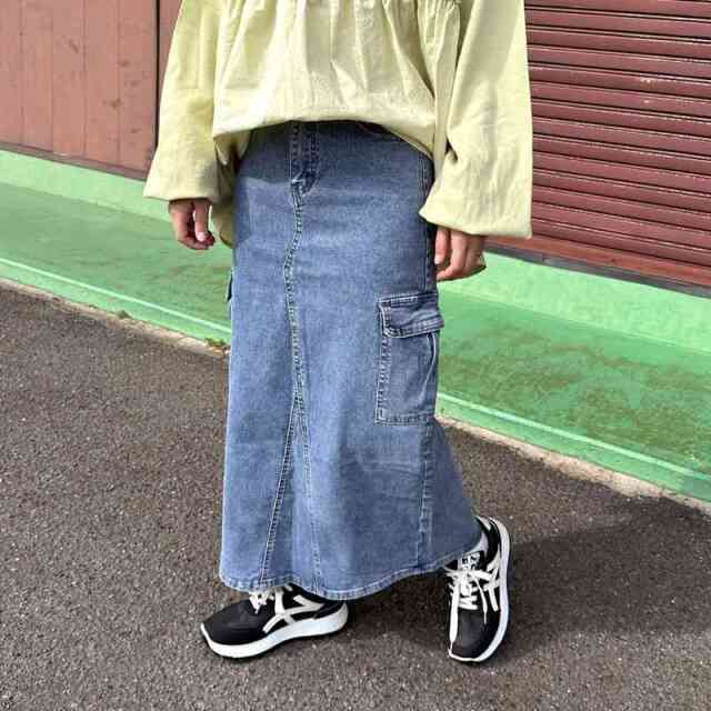 デニムカーゴスカート