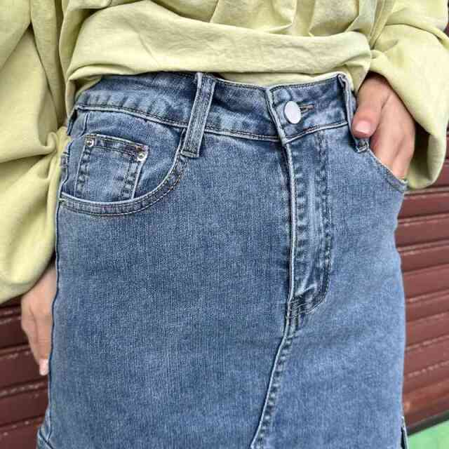 デニムカーゴスカート