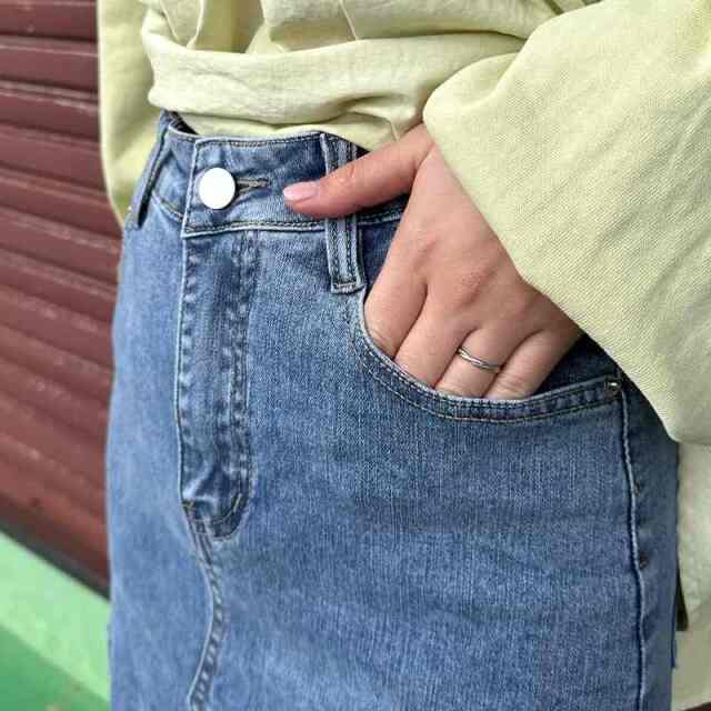 デニムカーゴスカート