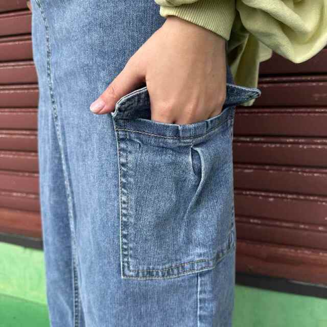 デニムカーゴスカート