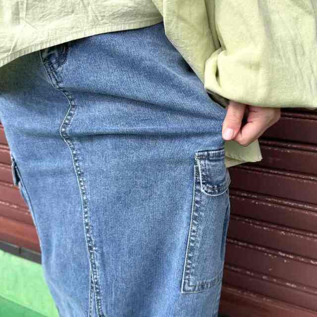 デニムカーゴスカート