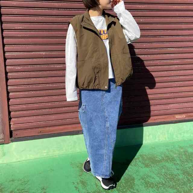 デニムカーゴスカート