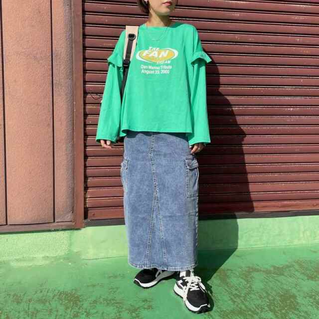 デニムカーゴスカート