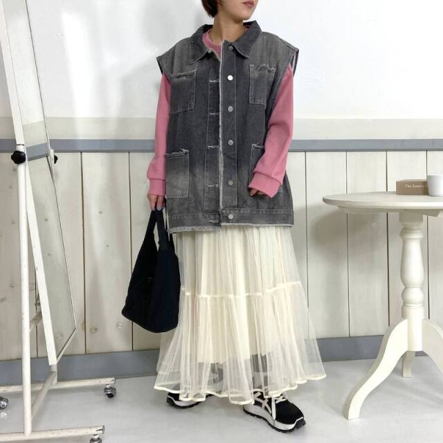INSCRIRE＞カットオフデニム ベスト