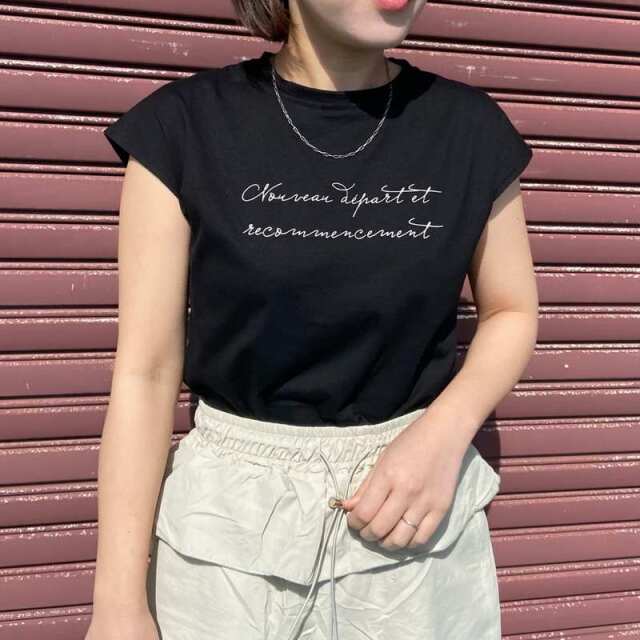 フレンチスリーブロゴTシャツ
