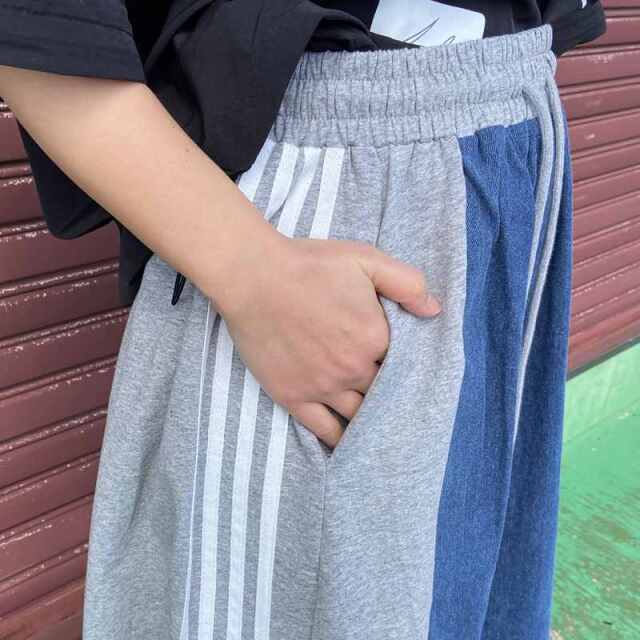 デニム切替ラインスカート