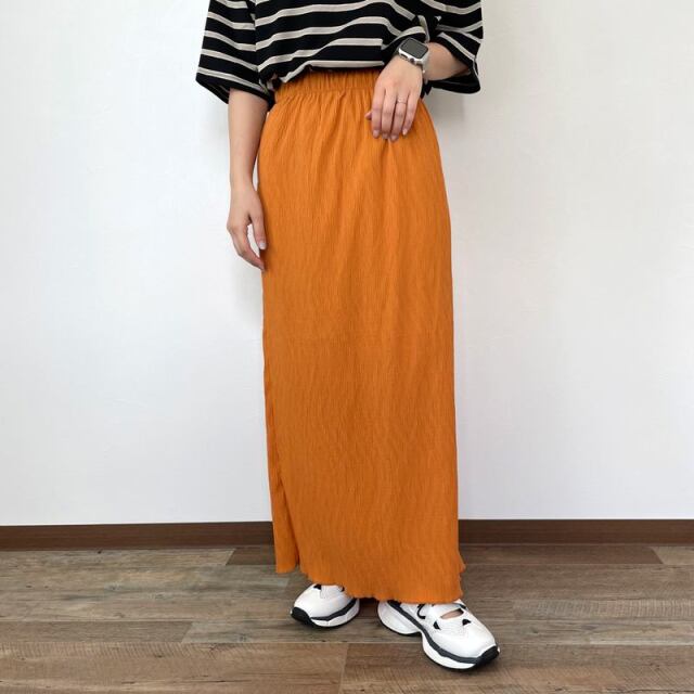 柄プリーツIラインスカート