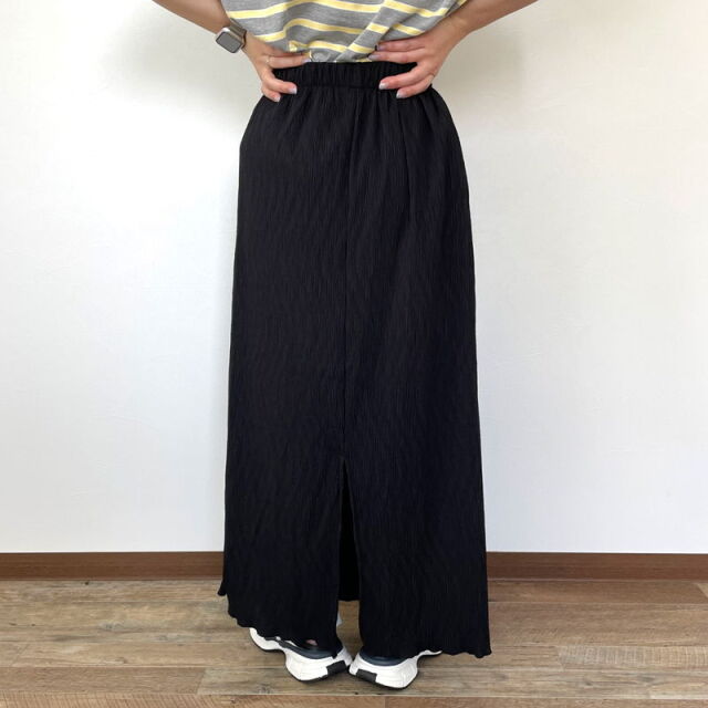柄プリーツIラインスカート