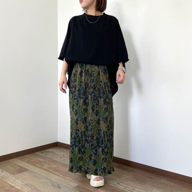 柄プリーツIラインスカート