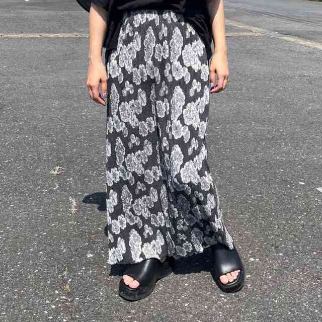 柄プリーツIラインスカート