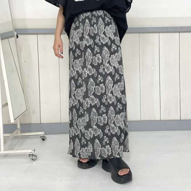 柄プリーツIラインスカート