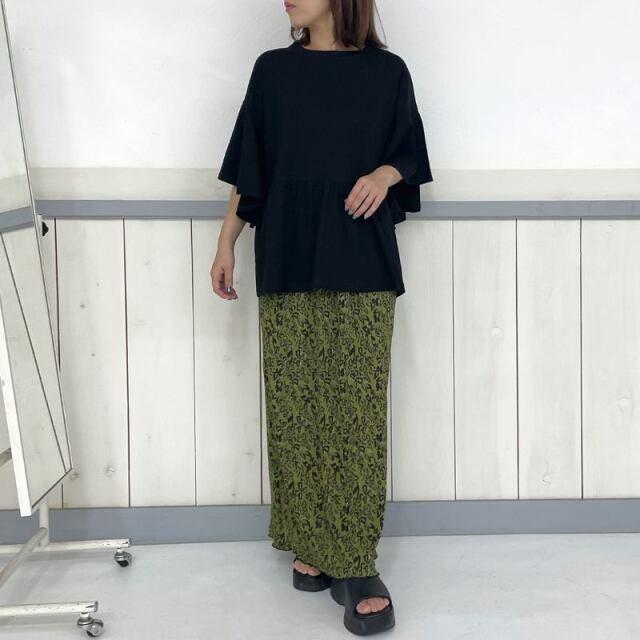 柄プリーツIラインスカート