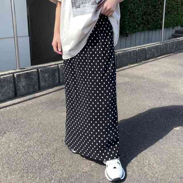 柄プリーツIラインスカート