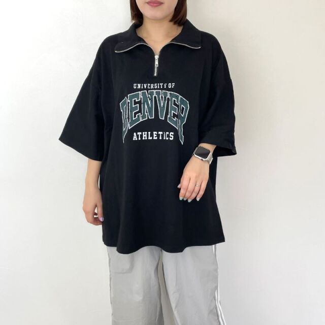 襟付きロゴBIGTシャツ