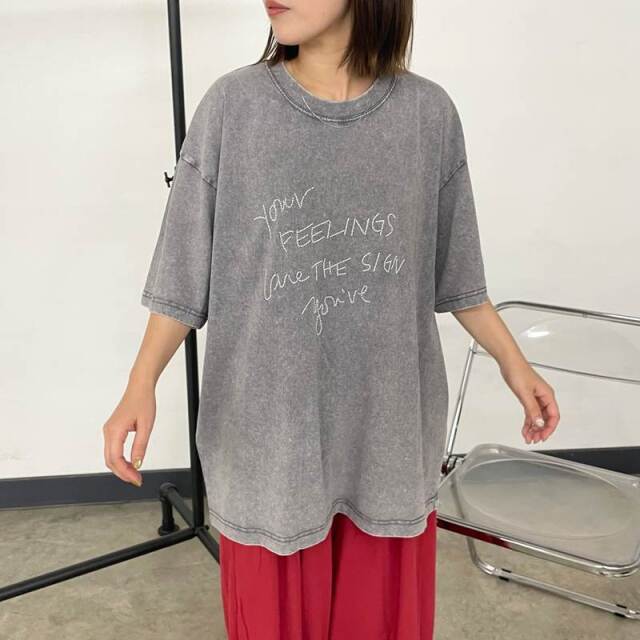 tシャツ ピグメントロゴＴシャツ レディース Discoat tシャツ 「ユニセックス」ピグメントアソートロゴT