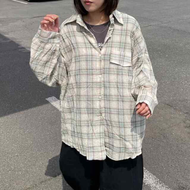 シアーチェックシャツ