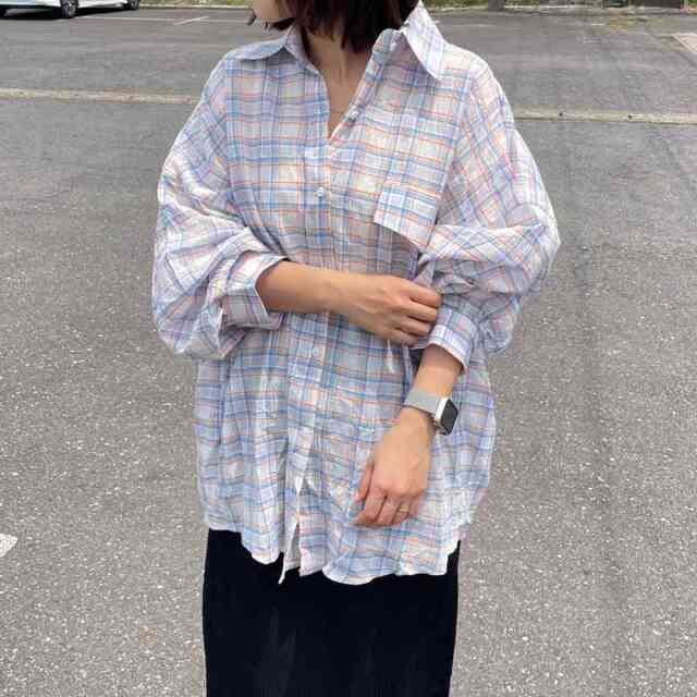 シアーチェックシャツ