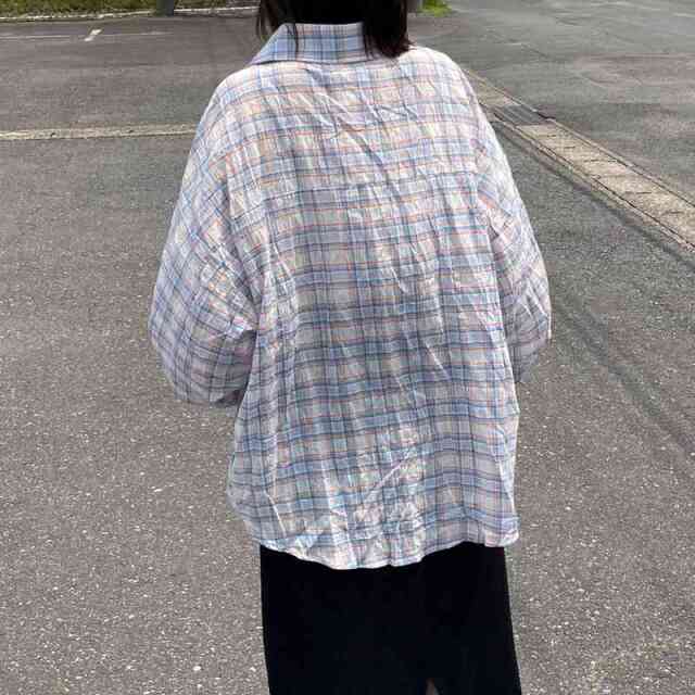 シアーチェックシャツ