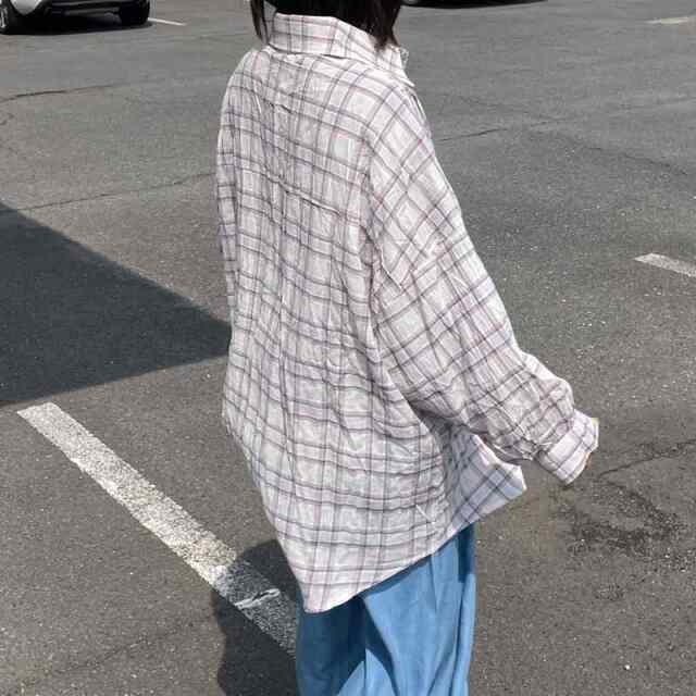 シアーチェックシャツ