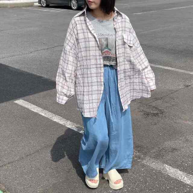 シアーチェックシャツ