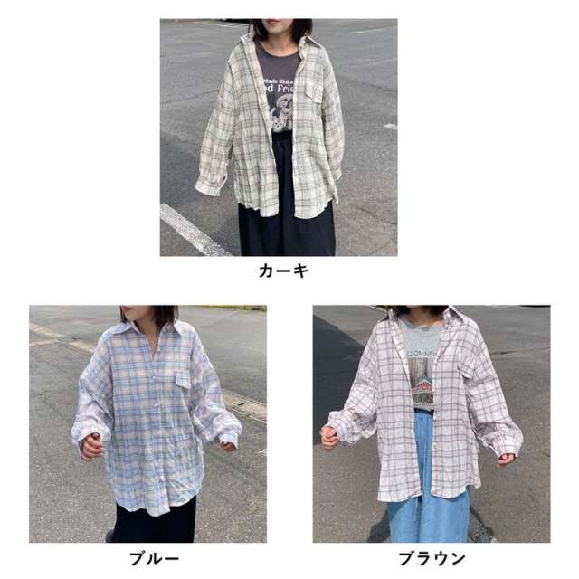 シアーチェックシャツ