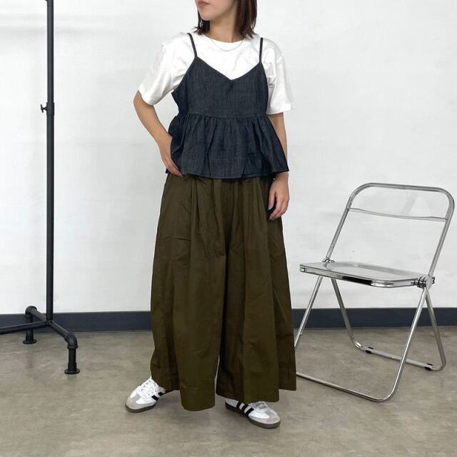 デニムキャミビスチェTシャツセット