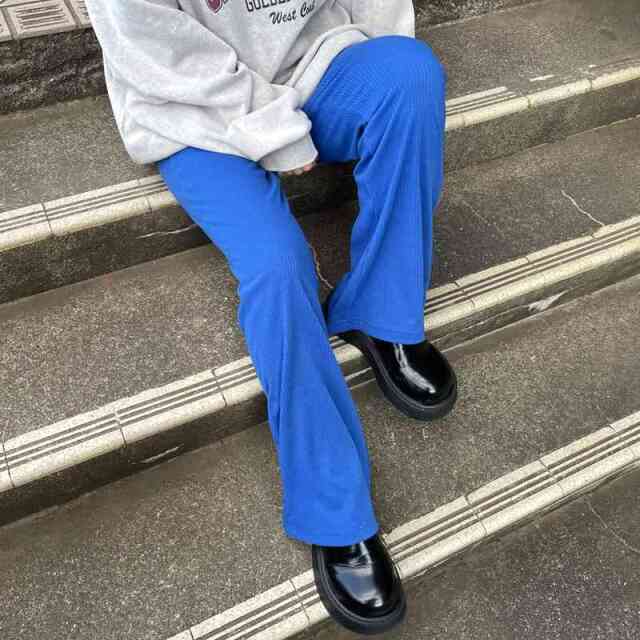 カットリブフレアパンツ