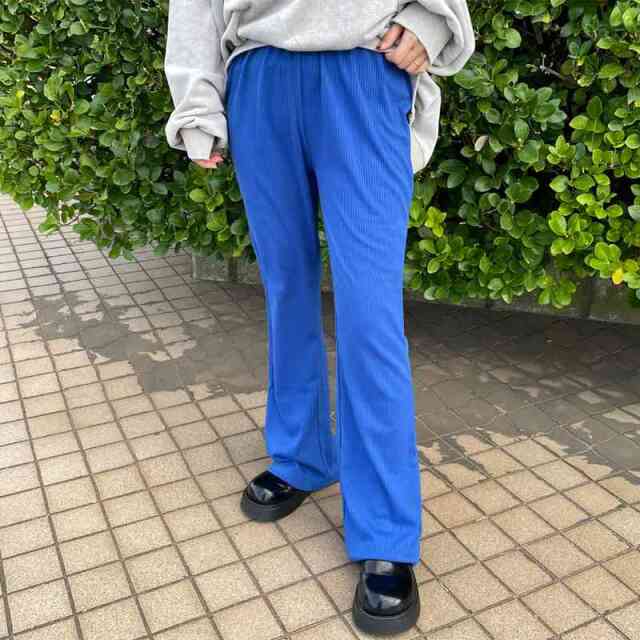 カットリブフレアパンツ