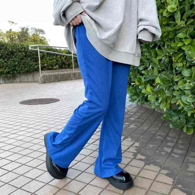カットリブフレアパンツ