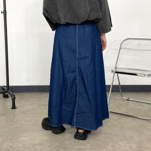 ステッチデニムスカート