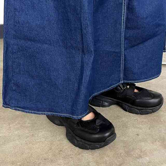 ステッチデニムスカート