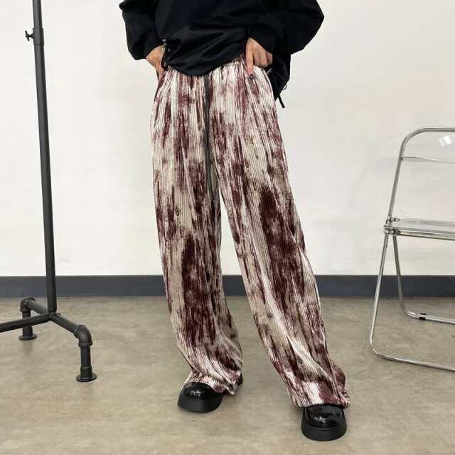 CRB ベロア柄プリーツパンツ|TiMTiMオンラインストア|レディース