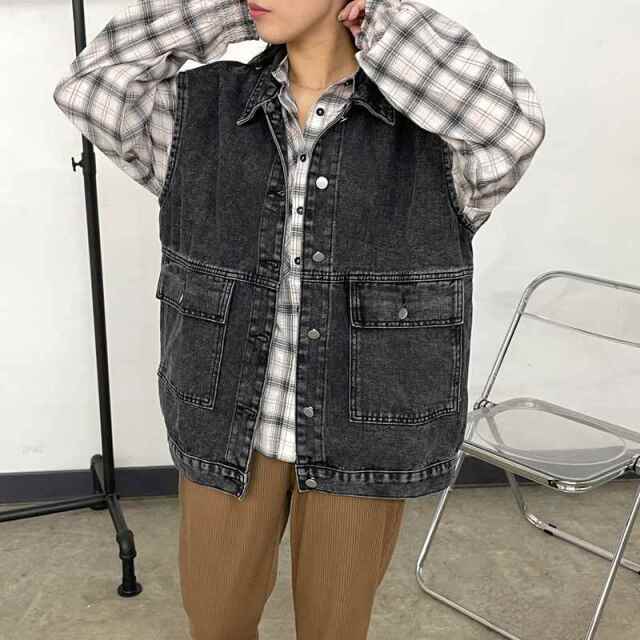 デニムビッグベスト