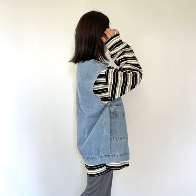 デニムビッグベスト