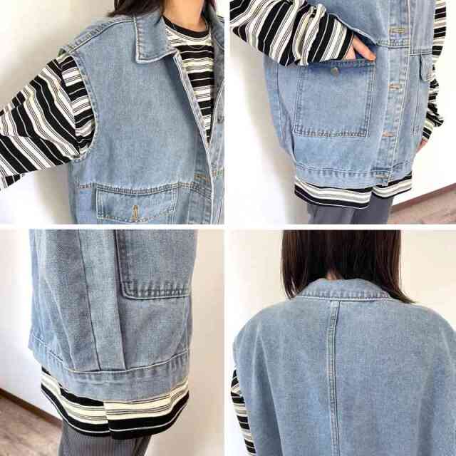 デニムビッグベスト