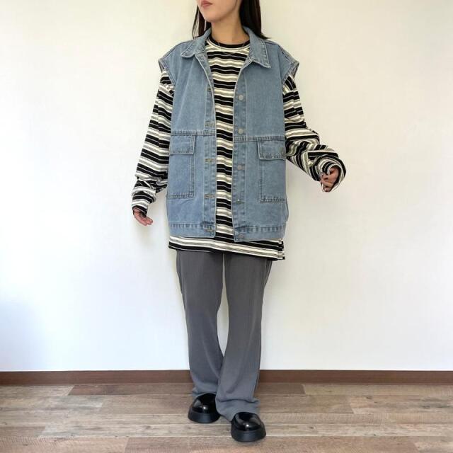 デニムビッグベスト